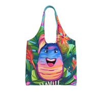 ULKMFFCF Hello Hawaii Printed Canvas Tote Bag for Women Reusable Handbag Shopping Shoulder Bag for School Work Travel