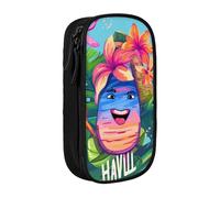 ULKMFFCF Hello Hawaii Printed Cute Pencil Case Pen Bag,Black - Large Capacity Students Stationery Pouch Pencil Box for School Office Travel Makeup