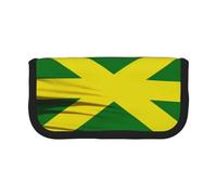 ULKMFFCF Jamaica Flag Printed Canvas Pencil Case - Large Capacity School Office Organizer Pen Bag Cosmetic Bag