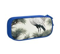 ULKMFFCF Japanese Bird & Pine Printed Pencil Case Pen Bag,Blue - Cute Students Stationery Pouch Pencil Box with Zipper for School Office Travel and Makeup
