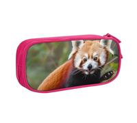 ULKMFFCF Little Red Panda Printed Pencil Case Pen Bag,Pink - Large Capacity Students Stationery Pouch Pencil Box with Zipper for School Office Travel and Makeup