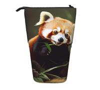 ULKMFFCF Little Red Panda Printed Standing Telescopic Pencil Case - Cute School Pencil Pouch, Makeup Bag, Cosmetic Bag, Pen Holder