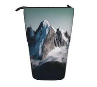 ULKMFFCF Melting Snow Mountain Printed Standing Telescopic Pencil Case - Cute School Pencil Pouch, Makeup Bag, Cosmetic Bag, Pen Holder