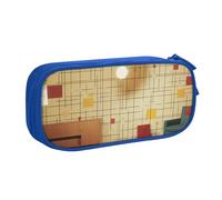 ULKMFFCF Mid Century Modern Printed Pencil Case Pen Bag,Blue - Cute Students Stationery Pouch Pencil Box with Zipper for School Office Travel and Makeup