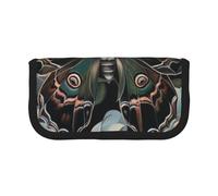 ULKMFFCF Moth That Looks Like A Peacock Printed Canvas Pencil Case - Large Capacity School Office Organizer Pen Bag Cosmetic Bag