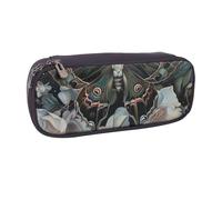 ULKMFFCF Moth That Looks Like A Peacock Printed Pencil Case Pen Bag - Pu Leather Students Stationery Pouch Pencil Box with Zipper for School Office Travel and Makeup