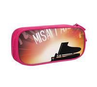 ULKMFFCF Musical Theatre Printed Pencil Case Pen Bag,Pink - Cute Students Stationery Pouch Pencil Box with Zipper for School Office Travel and Makeup