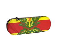ULKMFFCF Native Hawaiian Flag Printed Hard Shell Pencil Case Pen Bag - PU Leather Students Stationery Pouch Pencil Box for School Office Travel and Makeup