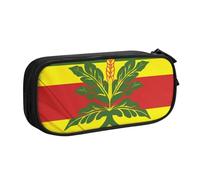 ULKMFFCF Native Hawaiian Flag Printed Pencil Case Pen Bag,Black - Cute Students Stationery Pouch Pencil Box with Zipper for School Office Travel and Makeup