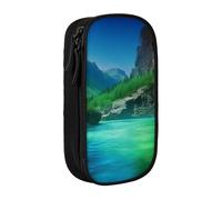 ULKMFFCF Natural Wonders Printed Cute Pencil Case Pen Bag,Black - Large Capacity Students Stationery Pouch Pencil Box for School Office Travel Makeup