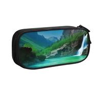 ULKMFFCF Natural Wonders Printed Pencil Case Pen Bag,Black - Cute Students Stationery Pouch Pencil Box with Zipper for School Office Travel and Makeup