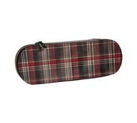 ULKMFFCF Old Plaid Checkered Printed Hard Shell Pencil Case Pen Bag - PU Leather Students Stationery Pouch Pencil Box for School Office Travel and Makeup