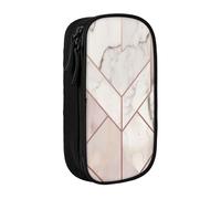 ULKMFFCF Rose Gold Marble Design Background Printed Cute Pencil Case Pen Bag,Black - Large Capacity Students Stationery Pouch Pencil Box for School Office Travel Makeup