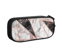 ULKMFFCF Rose Gold Marble Printed Pencil Case Pen Bag,Black - Cute Students Stationery Pouch Pencil Box with Zipper for School Office Travel and Makeup