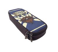 ULKMFFCF Scottish Retro Printed Pencil Case Pen Bag - PU Leather Students Stationery Pouch Pencil Box with Zipper for School Office Travel and Makeup