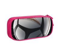 ULKMFFCF Slight Flight Sports Ball Printed Pencil Case Pen Bag,Pink - Large Capacity Students Stationery Pouch Pencil Box with Zipper for School Office Travel and Makeup