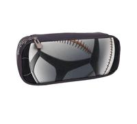 ULKMFFCF Slight Flight Sports Ball Printed Pencil Case Pen Bag - Pu Leather Students Stationery Pouch Pencil Box with Zipper for School Office Travel and Makeup
