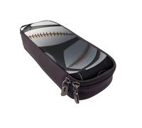 ULKMFFCF Slight Flight Sports Ball Printed Pencil Case Pen Bag - Pu Leather Students Stationery Pouch Pencil Box with Zipper for School Office Travel and Makeup