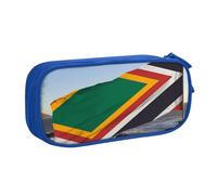 ULKMFFCF South Africa Flag Printed Pencil Case Pen Bag,Blue - Cute Students Stationery Pouch Pencil Box with Zipper for School Office Travel and Makeup