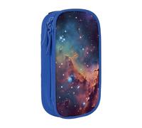 ULKMFFCF Space Galaxy Printed Cute Pencil Case Pen Bag,Blue - Large Capacity Students Stationery Pouch Pencil Box for School Office Travel Makeup