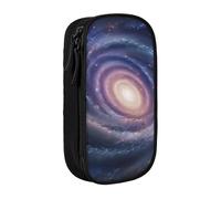 ULKMFFCF Space Spiral Cosmic Energy Printed Cute Pencil Case Pen Bag,Black - Large Capacity Students Stationery Pouch Pencil Box for School Office Travel Makeup