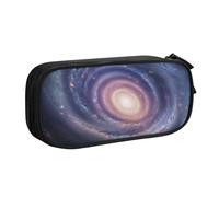 ULKMFFCF Space Spiral Cosmic Energy Printed Pencil Case Pen Bag,Black - Cute Students Stationery Pouch Pencil Box with Zipper for School Office Travel and Makeup