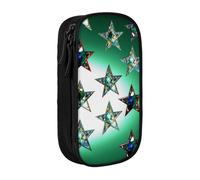 ULKMFFCF Stars Eastern Stars Printed Cute Pencil Case Pen Bag,Black - Large Capacity Students Stationery Pouch Pencil Box for School Office Travel Makeup