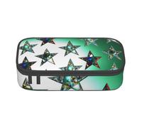 ULKMFFCF Stars Eastern Stars Printed Pencil Case with Compartments - Large Capacity Pen Case Bag Pouch Holder Makeup Bag for School, Office, Travel