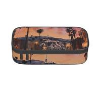 ULKMFFCF The Old Hollywood Printed Pencil Case with Compartments - Large Capacity Pen Case Bag Pouch Holder Makeup Bag for School, Office, Travel