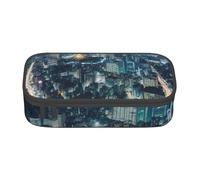 ULKMFFCF Tokyo City Printed Pencil Case with Compartments - Large Capacity Pen Case Bag Pouch Holder Makeup Bag for School, Office, Travel