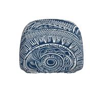 ULKMFFCF Universal Car Seat Headrest Covers with Blue Polynesian Maori Tribal Pattern Pattern for Auto Interior Decoration, 1Pcs