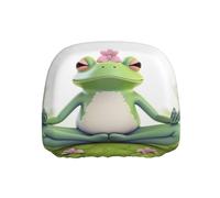 ULKMFFCF Universal Car Seat Headrest Covers with Cute Funny Frog Doing Yoga Pattern for Auto Interior Decoration, 1Pcs