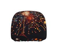 ULKMFFCF Universal Car Seat Headrest Covers with Fireworks at night Pattern for Auto Interior Decoration, 1Pcs