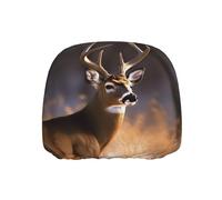 ULKMFFCF Universal Car Seat Headrest Covers with Free Whitetail Deer Pattern for Auto Interior Decoration, 1Pcs