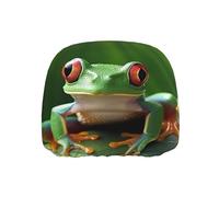 ULKMFFCF Universal Car Seat Headrest Covers with Green Cute Frog Pattern for Auto Interior Decoration, 1Pcs
