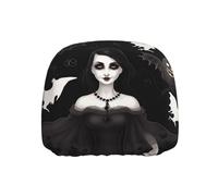 ULKMFFCF Universal Car Seat Headrest Covers with Halloween Goth Pattern for Auto Interior Decoration, 1Pcs