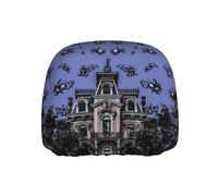 ULKMFFCF Universal Car Seat Headrest Covers with Haunted Mansion Pattern for Auto Interior Decoration, 1Pcs