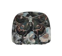 ULKMFFCF Universal Car Seat Headrest Covers with moth that looks like a peacock Pattern for Auto Interior Decoration, 1Pcs