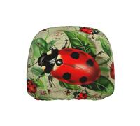 ULKMFFCF Universal Car Seat Headrest Covers with Red Ladybug Pattern for Auto Interior Decoration, 1Pcs