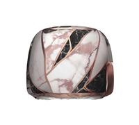 ULKMFFCF Universal Car Seat Headrest Covers with Rose Gold Marble Pattern for Auto Interior Decoration, 1Pcs