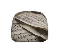 ULKMFFCF Universal Car Seat Headrest Covers with Sheet Music Pattern for Auto Interior Decoration, 1Pcs