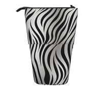 ULKMFFCF Zebra Print Print Printed Standing Telescopic Pencil Case - Cute School Pencil Pouch, Makeup Bag, Cosmetic Bag, Pen Holder