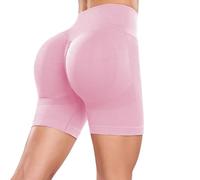 Ulknyss Gym Shorts for Women Seamless High Waisted Butt Scrunch Booty Shorts Tummy Control for Running Cycling Workout