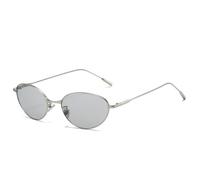 Ulknyss Retro Oval Sunglasses for Women - Lightweight Metal 90s Vintage Eyewear UV400 Protection Ladies Designer Sun Glasses