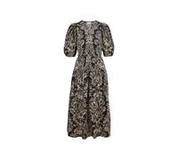 Ulla Johnson Harriet puff-sleeve floral midi dress - Black 6-8