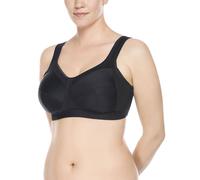 Ulla Kate Full Figure Non-wired Sports Bra Strain-relief Straps 6028 in Black