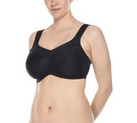 Ulla Kate Full Figure Underwired Sports Bra Strain-relief Straps 6024 Black