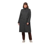 Ulla Popken 821458 Women's Large Sizes Plus Size Costume Coat, Stand-Up Collar, Faux Fur, with Concealed Zip, taupe, 50-52 Große Größen