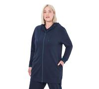Ulla Popken Accent Women's Long Sweatshirt, navy, 50-52