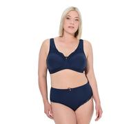 Ulla Popken gs1 Data Protected Company 4069787000005 Women's Relief Jacquard Lace Bra, Midnight Blue, E